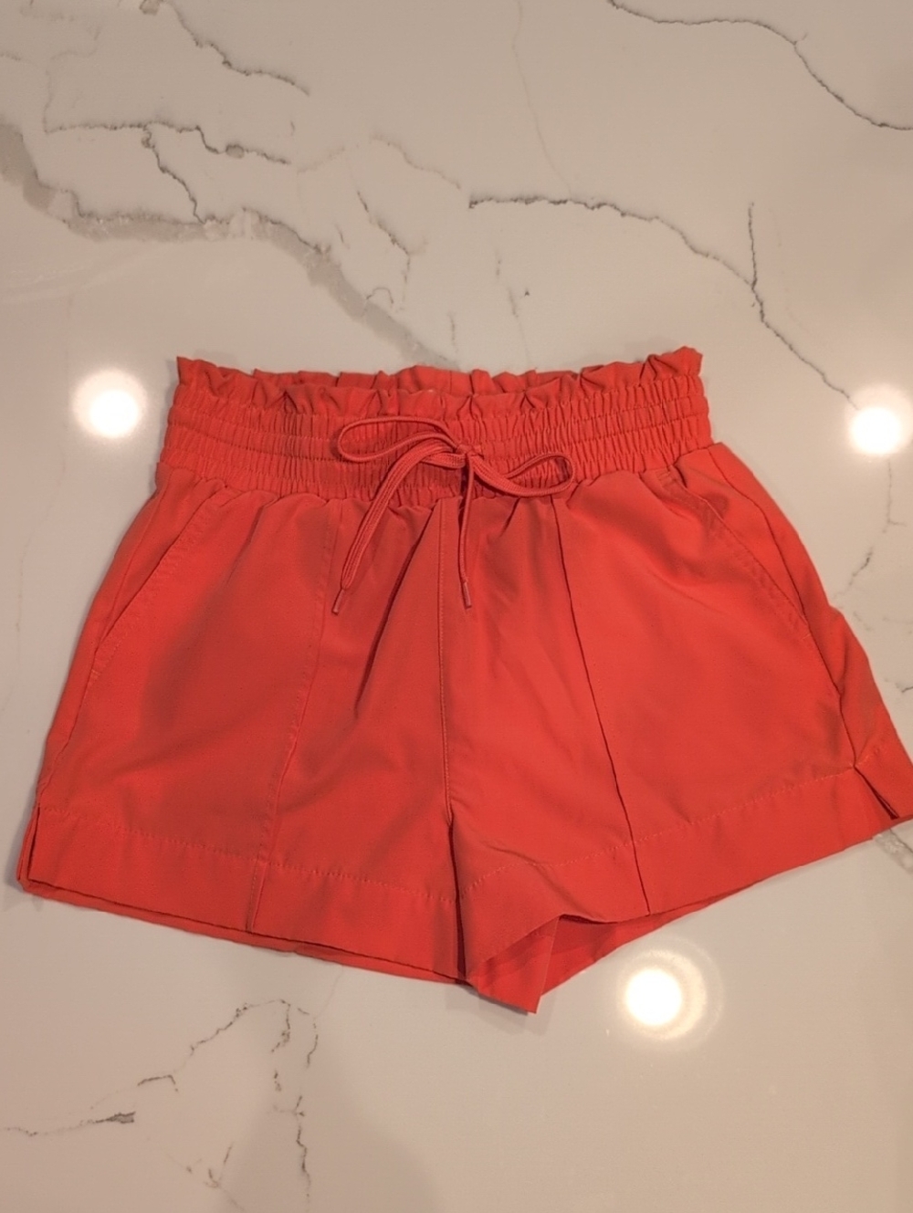 No Boundaries Coral High-Waist Drawstring Shorts
